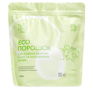 ЕКОпорошок для прання дитячих білих та кольорових речей