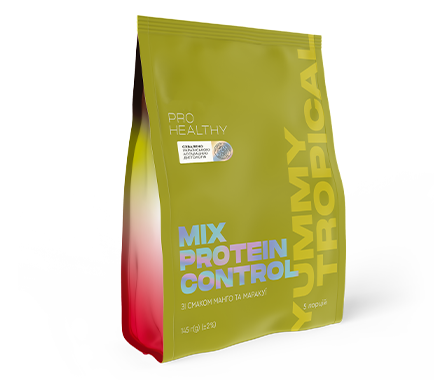 Mix Protein Control Yummy Tropical - низькокалорійний протеїновий коктейль манго та маракуя